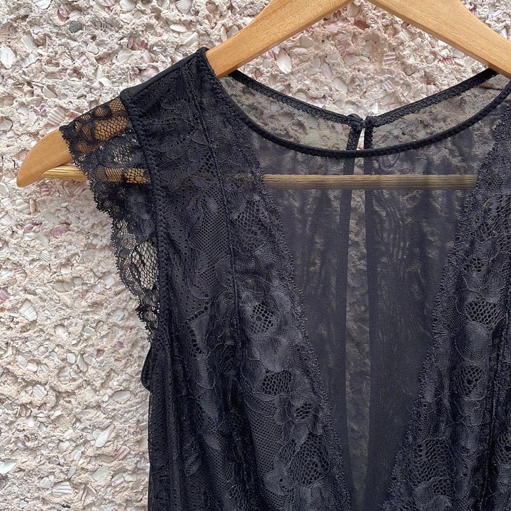 Marilyn Monroe Intimates Black Lace Bodysuit